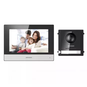 Βίντεο θυροτηλεόραση Hikvision DS-KIS602 2 MP 7 ίντσες μαύρο γκρι