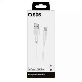 Καλώδιο Lightning SBS TECABLEUSBIP5289W 2m Λευκό USB A