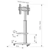 Techly βάση δαπέδου με ράφι TV LCD/LED/Plasma 37-70 ίντσες λευκή
