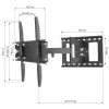 Techly ICA-PLB 148M Βάση τοίχου τηλεόρασης 139,7 cm (55 ίντσες) Μαύρο