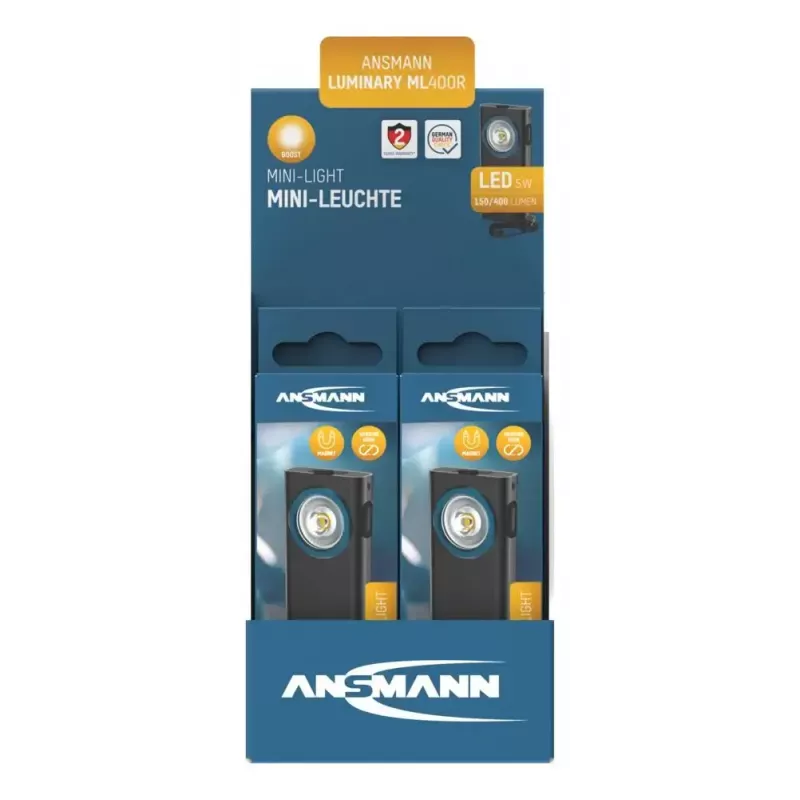 Φακός μπρελόκ Ansmann ML400R Μαύρο LED 5W επαναφορτιζόμενος USB