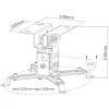 Techly Βάση οροφής προβολέα Επέκταση 130 mm Ασημί ICA-PM 2S