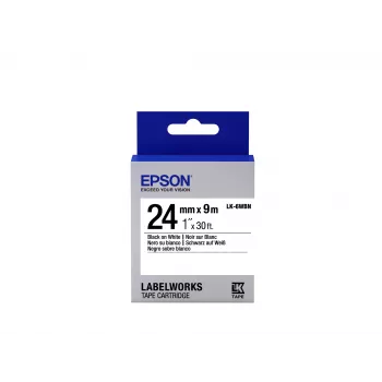 Epson Κασέτα ετικετών Standard LK-6WBN Μαύρο/Λευκό 24mm (9m)
