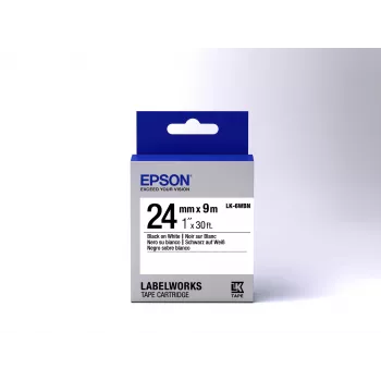 Epson Κασέτα ετικετών Standard LK-6WBN Μαύρο/Λευκό 24mm (9m)