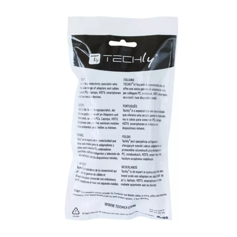 Techly Καλώδιο High Speed HDMI με Ethernet A/A M/M 2m Λευκό ICOC HDMI-4-020WH