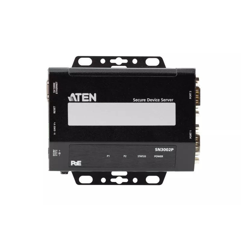ATEN Altusen SN3002P διακομιστής συσκευών, 2 θύρες RS-232, LAN 100 Mb, τοποθέτηση σε γραφείο, τοίχο ή ράγα DIN