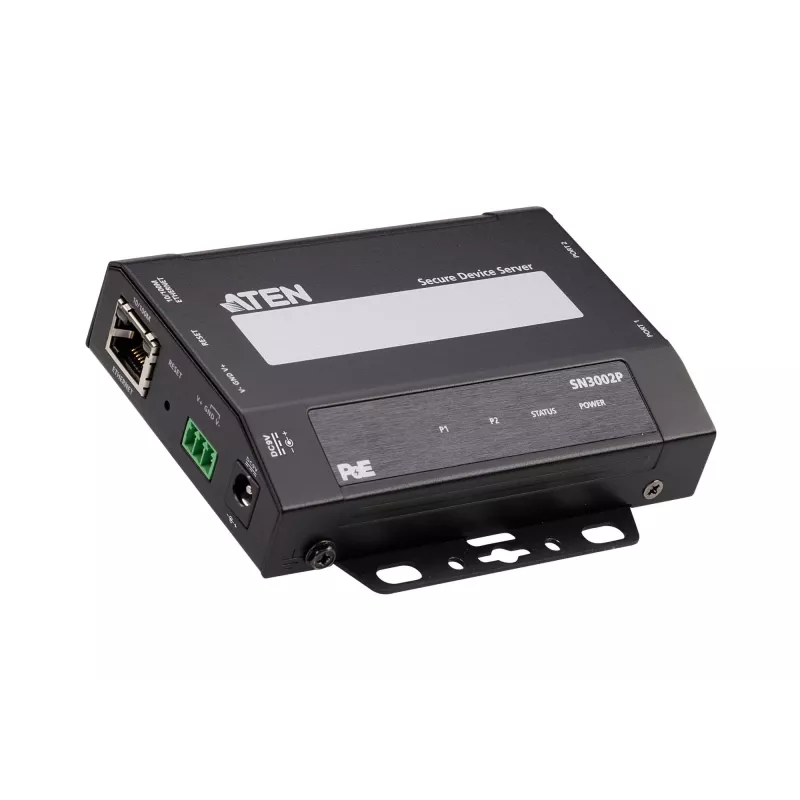 ATEN Altusen SN3002P διακομιστής συσκευών, 2 θύρες RS-232, LAN 100 Mb, τοποθέτηση σε γραφείο, τοίχο ή ράγα DIN
