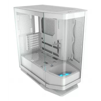 Κουτί υπολογιστή Midi-Tower Cougar FV270 — λευκό, υποστηρίζει ATX/ EATX/ Micro-ITX, 2×3,5 ίντσες + 2×2,5 ίντσες, ανεμιστήρες 120/140 mm