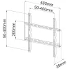Techly Σταθερή λεπτή βάση τοίχου LED TV LCD 23-55 Μαύρο” ICA-PLB 162M