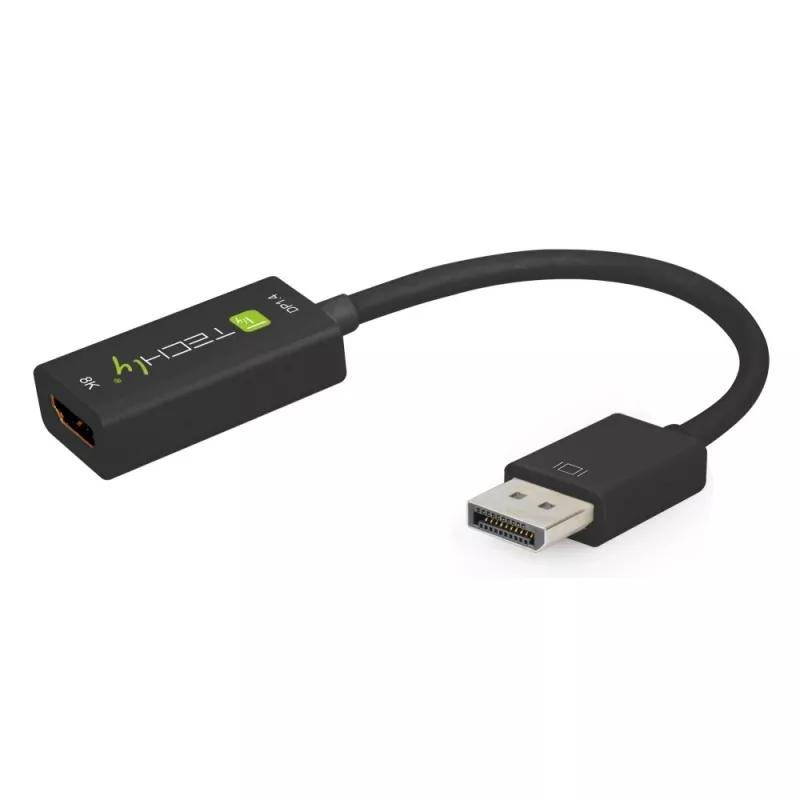 Techly IADAP-DP-HDMIF8K ενεργός προσαρμογέας DisplayPort 1.4 (αρσ.) σε HDMI (θηλ.), 8K, μαύρος