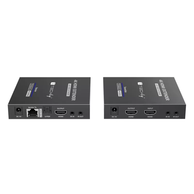 Techly IDATA-EXT-676 Πομποδέκτης & Δέκτης AV Μαύρο