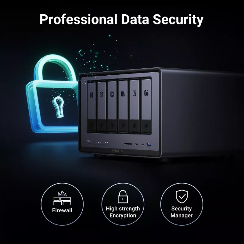 Ugreen DXP6800 Pro NAS Desktop Intel® Core™ i5 8 GB DDR5 γκρι, μαύρο