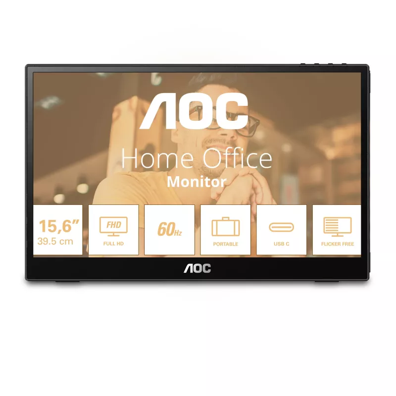 AOC 16T3EA φορητή TV/οθόνη Μαύρο 39,6 cm (15,6 ίντσες) 1920 x 1080 Pixel
