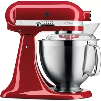 Κουζινομηχανή KITCHENAID Artisan 5KSM185PS, 4,8 L μπολ ανοξείδωτου χάλυβα, 300 W, 10 ταχύτητες, κόκκινο