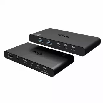 KVM Docking Station i-tec για 2 hosts HDMI, θύρα host USB-C, PD 2×100W, 4K@60Hz, 2×USB-A