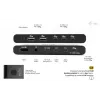 KVM Docking Station i-tec για 2 hosts HDMI, θύρα host USB-C, PD 2×100W, 4K@60Hz, 2×USB-A