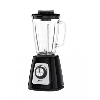 Επιτραπέζιο μπλέντερ Tefal BL4358 – 800 W, γυάλινη κανάτα 1,25 l, θρυμματισμός πάγου, μαύρο/ανοξείδωτο βουρτσισμένο ατσάλι