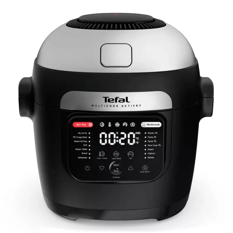 Multicooker Tefal Multicook Actifry MY741CF0, 6 L, 1334 W, Ανοξείδωτο ατσάλι/Μαύρο