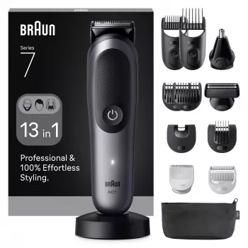 Trimmer BRAUN 80789908 Dark Γκρι — 21 ρυθμίσεις μήκους, ιόντων λιθίου, 120 λεπτά διάρκεια, λειτουργία δικτύου/μπαταρίας