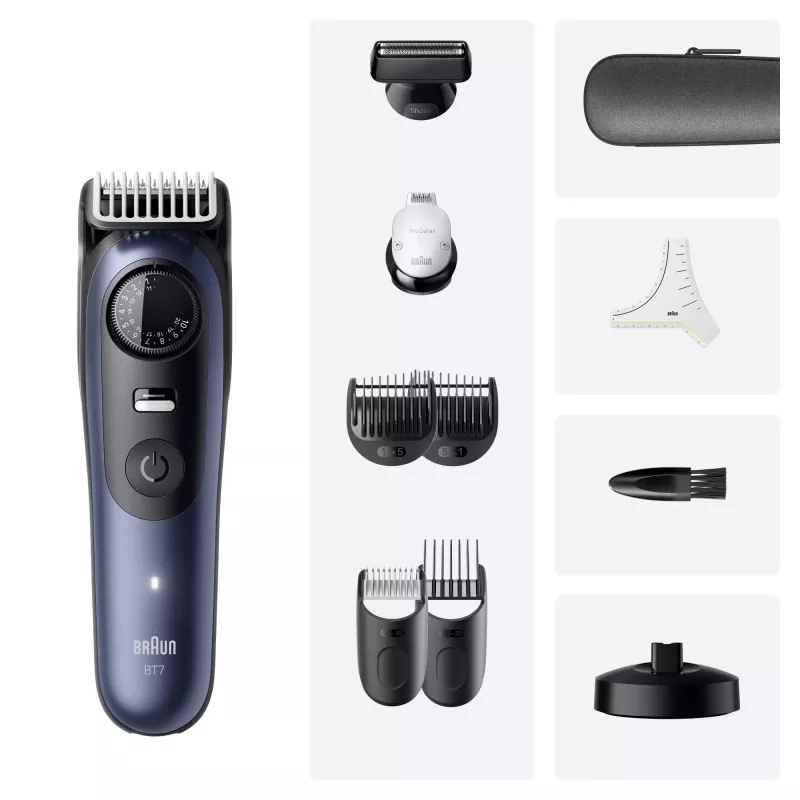 Trimmer γενειάδας Braun BeardTrimmer 7 BT7540 0.5-20 mm Μπαταρία Μαύρο Μπλε