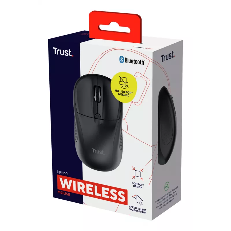Ποντίκι Trust Primo Travel αμφίχειρο Bluetooth οπτικό 1600 DPI