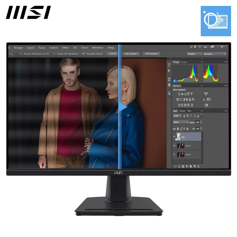 Οθόνη LCD MSI Pro MP245G 23,8 ίντσες Full HD (1920×1080), IPS, 4 ms, 300 cd/m², VESA, ενσωματωμένα ηχεία