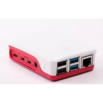 Raspberry Pi RB-CaseP4+06W επίσημη θήκη για Raspberry Pi 4B, πλαστικό ABS, κόκκινο/λευκό