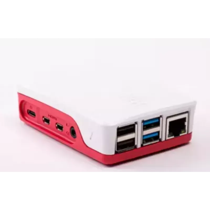 Raspberry Pi RB-CaseP4+06W επίσημη θήκη για Raspberry Pi 4B, πλαστικό ABS, κόκκινο/λευκό