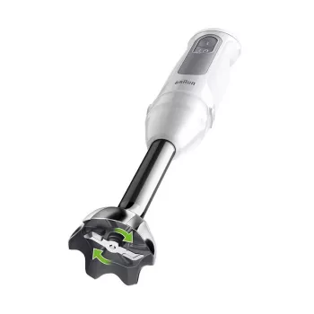 Ραβδομπλέντερ BRAUN MultiQuick 5 MQ 50001 M — 1000 W, στέλεχος ανοξείδωτου ατσαλιού, δοχείο 0,6 L, γκρι/λευκό