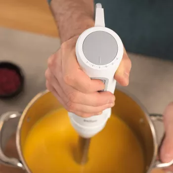 Ραβδομπλέντερ BRAUN MultiQuick 5 MQ 50001 M — 1000 W, στέλεχος ανοξείδωτου ατσαλιού, δοχείο 0,6 L, γκρι/λευκό