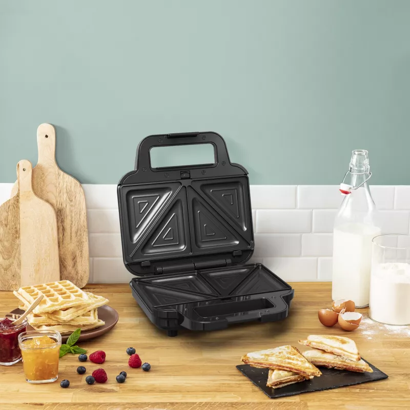 Τοστιέρα Tefal SW383D10 700 W μαύρη, ανοξείδωτο ατσάλι