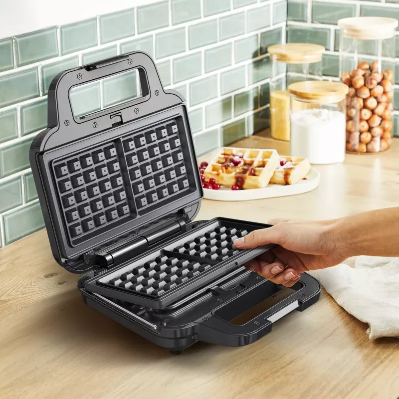 Τοστιέρα Tefal SW383D10 700 W μαύρη, ανοξείδωτο ατσάλι