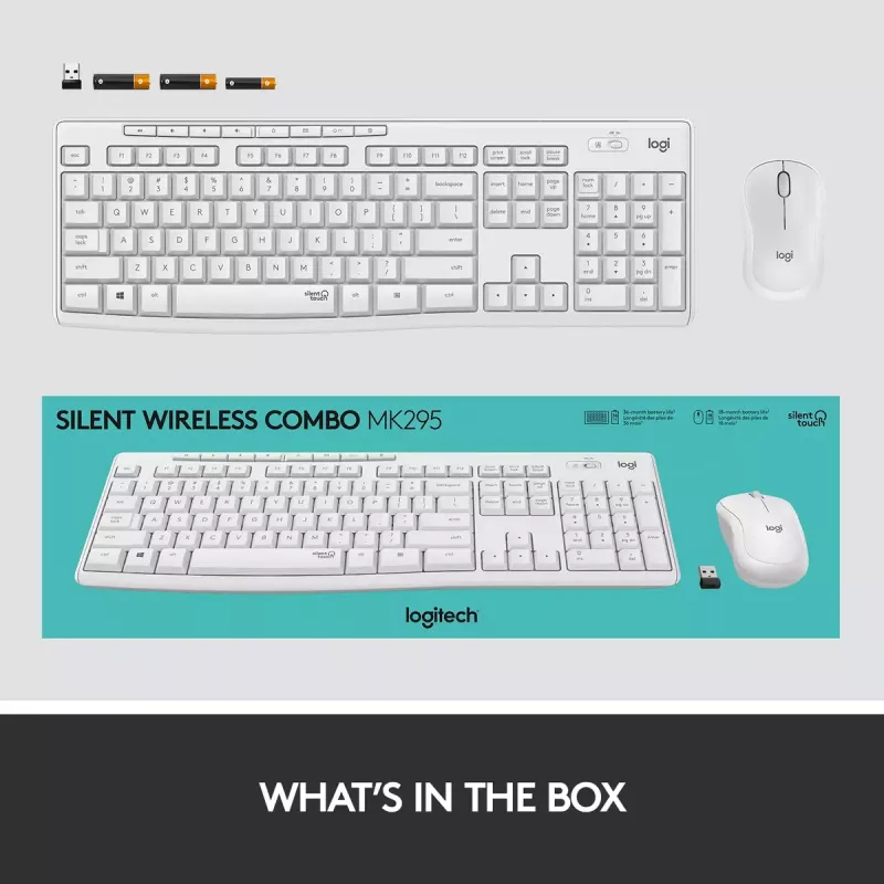 Ασύρματο σετ πληκτρολογίου και ποντικιού Logitech MK295 Silent