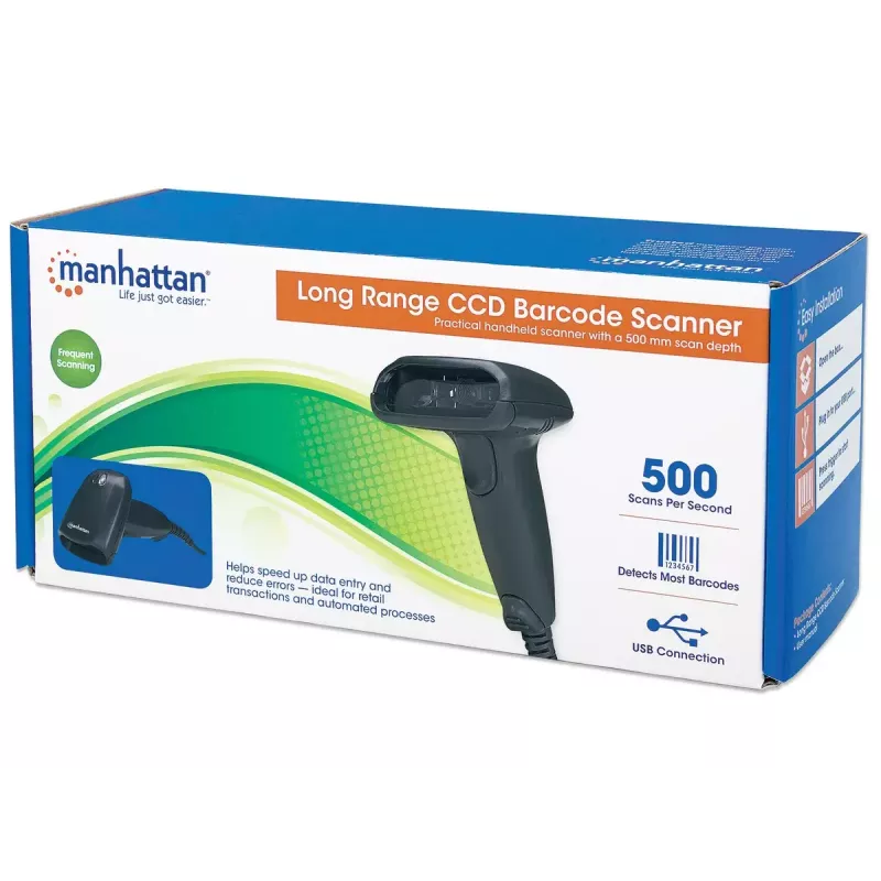 Φορητός σαρωτής barcode Manhattan Long Range CCD