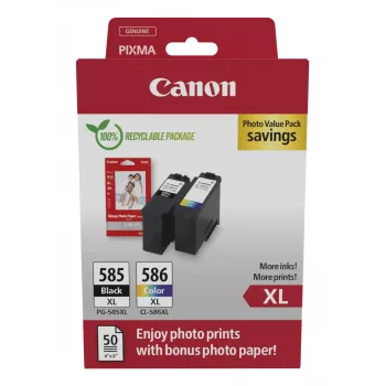 Canon PG-585XL/CL-586 PVP μελανοδοχείο 2 τεμ. Original High (XL) Yield μαύρο, cyan, magenta, κίτρινο