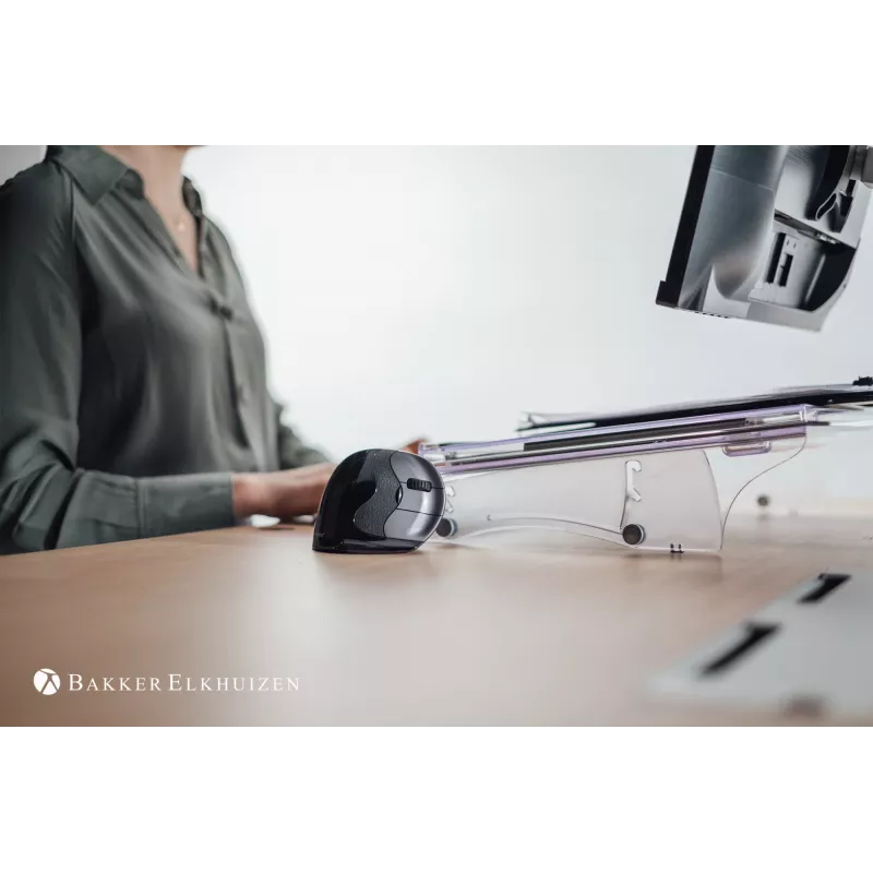BakkerElkhuizen Evoluent D Small Wireless, δεξιόχειρας, κάθετος σχεδιασμός, Laser, RF Wireless, 3200 DPI, μαύρο
