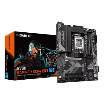 GIGABYTE B760 GAMING X DDR4 GEN5 Μητρική – Υποστηρίζει Intel Core CPUs 14ης γενιάς, 8+1+1 φάσεις VRM, έως 5333 MHz DDR4 (OC), 3x PCIe 4.0 M.2, 2,5 GbE LAN, USB 3.2 Gen 2