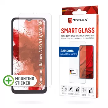 Displex Smart Glass (9H) για Samsung Galaxy A12/A13/A32 5G, Αυτοκόλλητο τοποθέτησης, άθραυστο, εξαιρετικά λεπτό, αόρατο