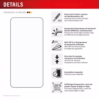 Displex Full Cover Screen Protector (10H) για Samsung Galaxy S24+/S25+, Eco-Montagerahmen, Full Cover