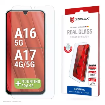 Displex Προστασία οθόνης (10H) για Samsung Galaxy A17 (4G/5G)/A16, Eco πλαίσιο τοποθέτησης, ανθεκτική στις γρατσουνιές
