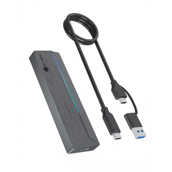 Θήκη SSD ICY BOX M.2 SATA/NVMe με USB 3.2 Gen 2 Type-C και φωτισμό RGB