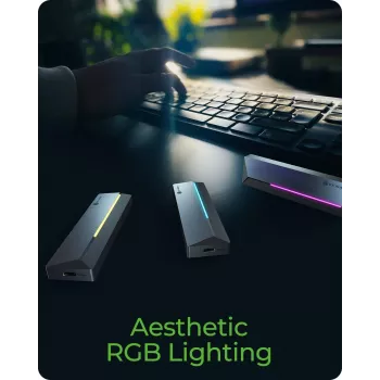 Θήκη SSD ICY BOX M.2 SATA/NVMe με USB 3.2 Gen 2 Type-C και φωτισμό RGB