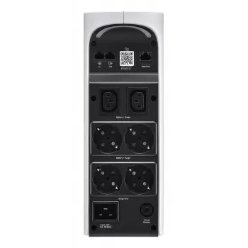 APC Back-UPS Pro, 2200VA/1320W, Tower, 230V, 4x Schuko και 2x IEC C13 έξοδοι, φωτισμός RGB, καθαρό ημιτονοειδές κύμα, Arctic (λευκό)