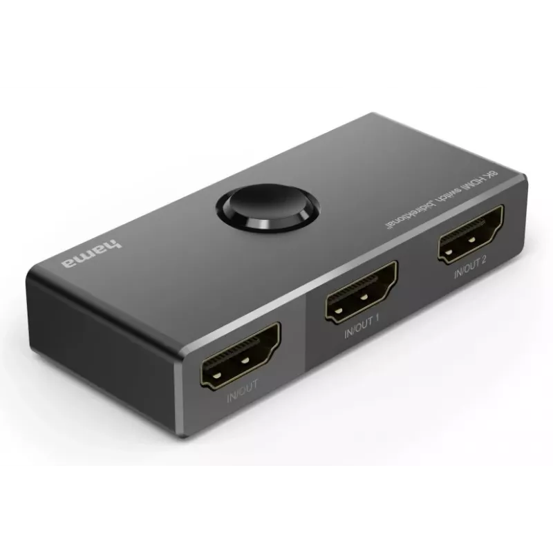 HAMA 8K HDMI Αμφίδρομος διακόπτης — 1 είσοδος σε 2 εξόδους / 2 είσοδοι σε 1 έξοδο, Μοντέλο 00205324