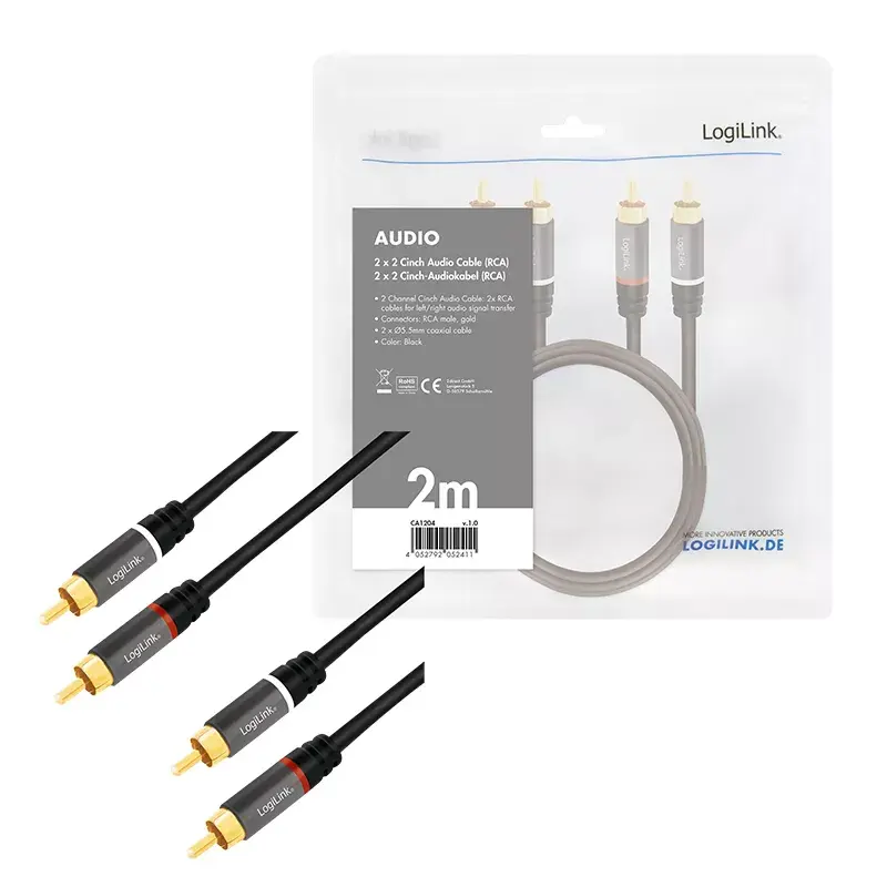 Καλώδιο ήχου 2m LogiLink CA1204