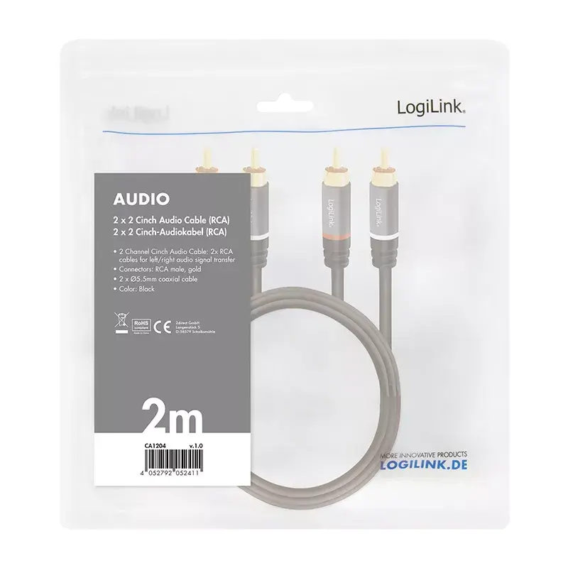 Καλώδιο ήχου 2m LogiLink CA1204
