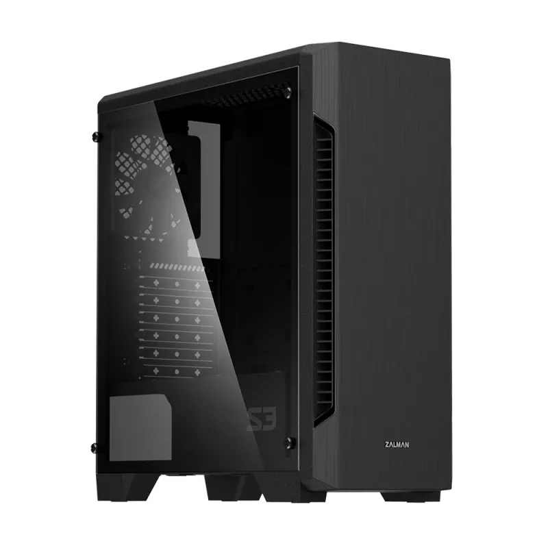 Zalman S3 TG Κουτί υπολογιστή Midi Tower Μαύρο