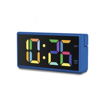 Ψηφιακό ξυπνητήρι Hama Ibiza μπλε LCD μπαταρία USB 150x34x73mm