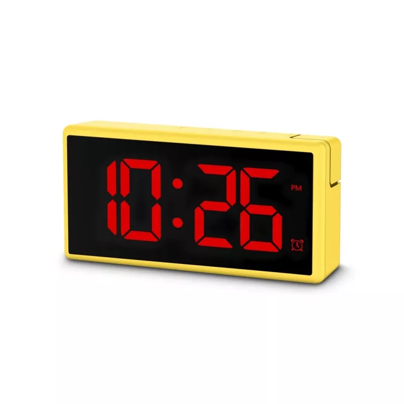 Ψηφιακό ξυπνητήρι Hama Ibiza κίτρινο LCD μπαταρία USB