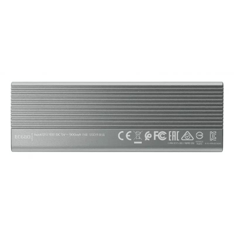 Θήκη SSD ADATA EC680 γκρι M.2 USB Type-C PCIe